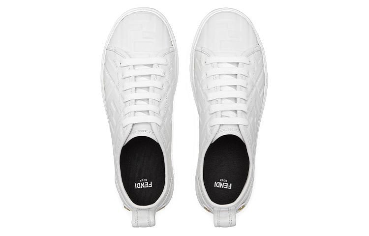 FENDI Leather Flatform White Women's