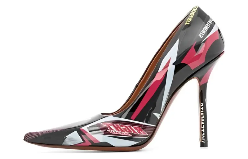 Vetements Colour-block Logo Pointed Pumps