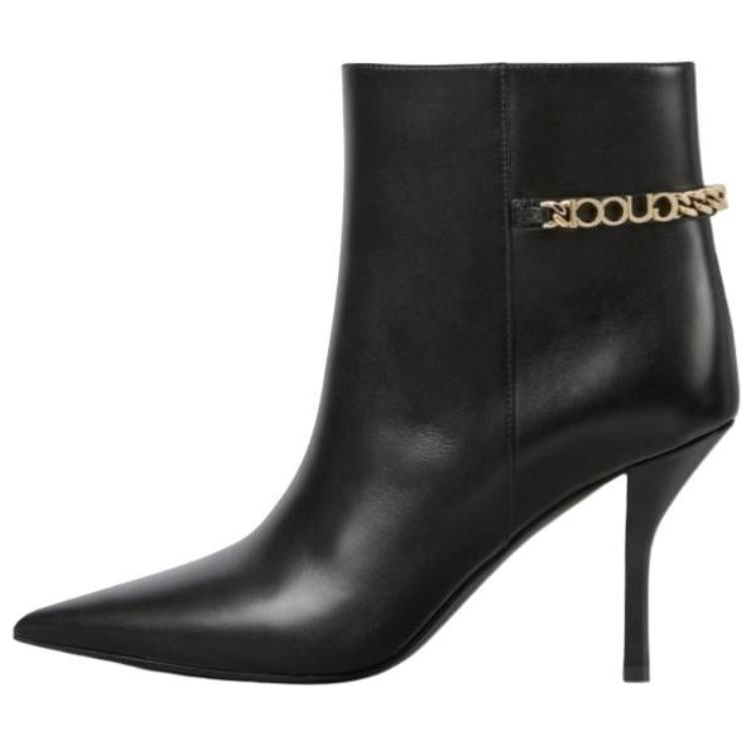 GUCCI Signoria Leather Ankle Boots Women's Black
