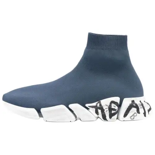Balenciaga Speed 2.0 Sneaker 'Worn-Out Graffiti - Dark Grey'