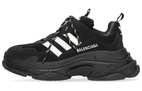 Balenciaga X Adidas Triple S Black White Women's