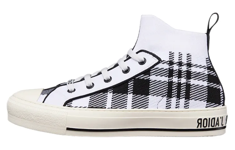 DIOR Walk'n'Dior Platform Shoes High top Stylish Skateboarding Shoes Women's Black White