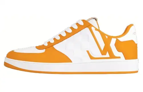 LOUIS VUITTON Rivoli Suede Low top Skateboard Shoes Men's Yellow