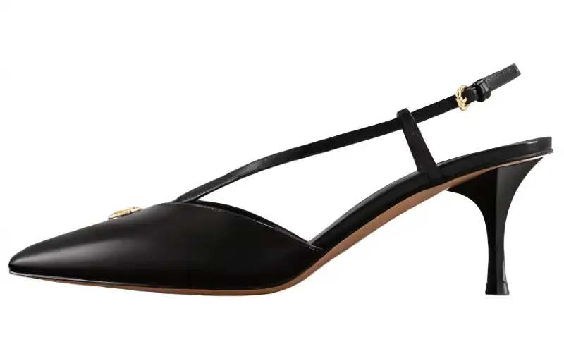 LOUIS VUITTON Stellar Leather Slim Heel High Heels 6.5cm Women's Black