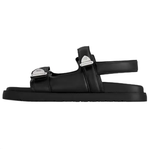 LOUIS VUITTON Sunset Comfort Sheepskin One Strap Sandals Women's Black
