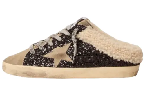Golden Goose Super Star Sabot Pu Stylish Skateboarding Shoes Women's Black