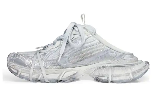 Balenciaga 3XL Mules 'Silver White' Women's