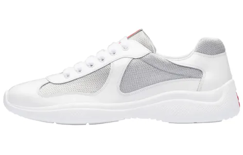 PRADA Low top Casual Shoes Men's White Silver White Silver