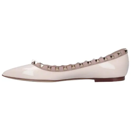 Valentino Garavani Rockstud Pointed Toe Ballerina Shoes Women's