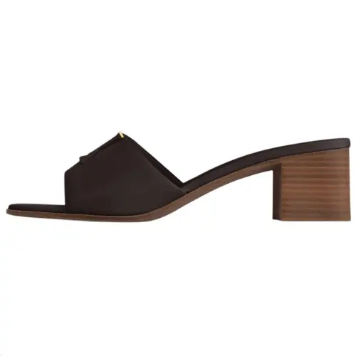 LOUIS VUITTON Capri Slide Slippers 4.5cm Women's Dark Brown
