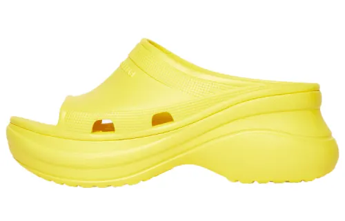 Balenciaga X Crocs Pool Slide Sandals Yellow Women's