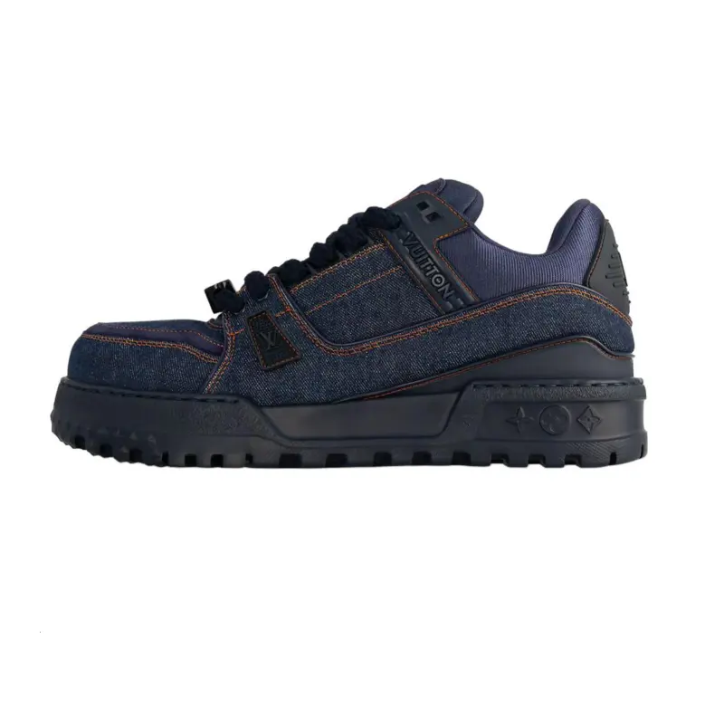 LOUIS VUITTON Trainer Maxi Low top Skateboard Shoes Unisex Blue