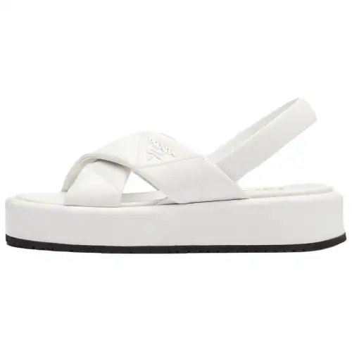 PRADA One Strap Sandals Women's White