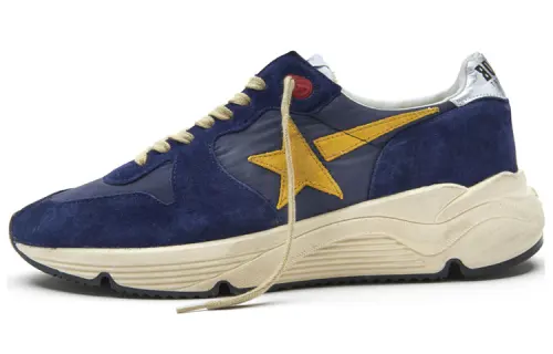 Golden Goose Running Sole Suede Low top Sports Casual Shoes Men's Blue