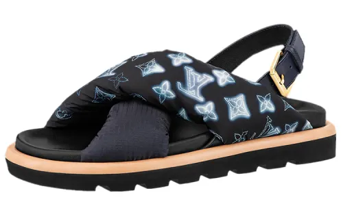 LOUIS VUITTON Pool Pillow Comfort Fashion Beach Sandals Women's Blue