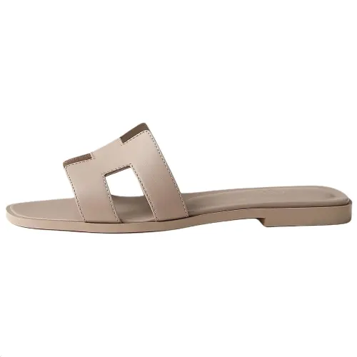 HERMES Oran Slide Slippers Women's Beige