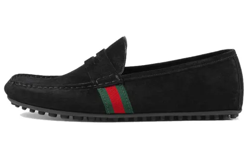 GUCCI Gommino Loafers Men's Black