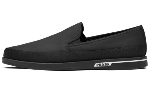 PRADA Nylon Low top Stylish Skateboarding Shoes Men's Black
