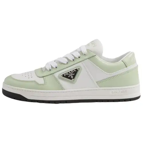 PRADA Leather Low top Skateboard Shoes Women's Green