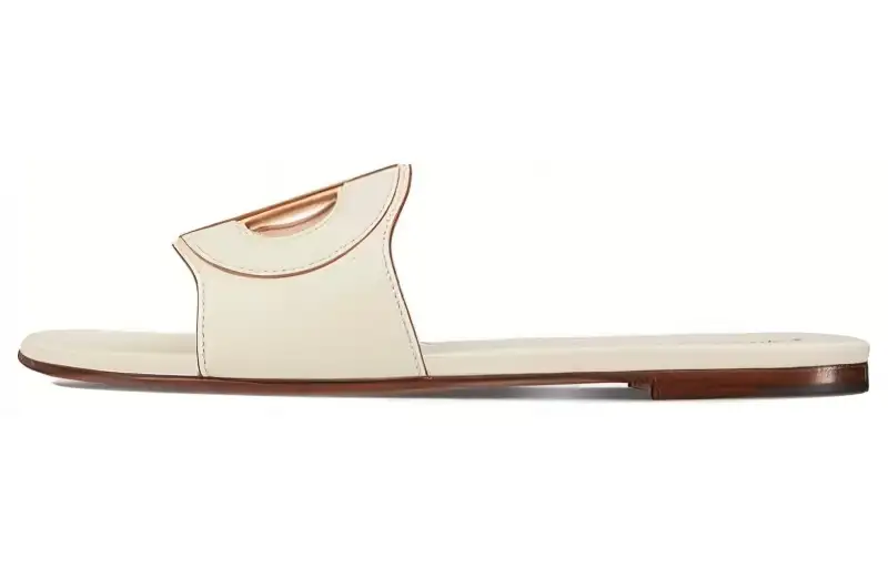DIOR D Club Slide Slippers Women's Ecru