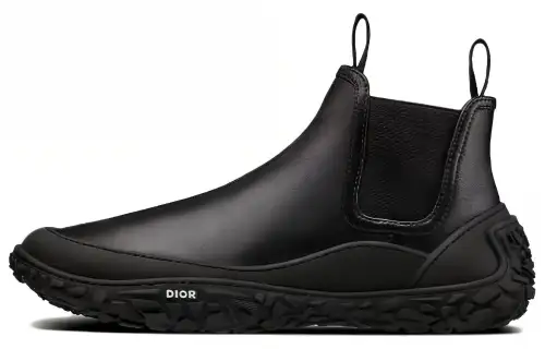 DIOR B28 Ankle Length Chelsea Boots Men's Black