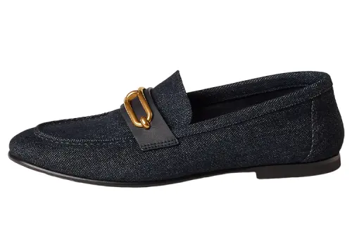 HERMES Colette Denim Casual Shoes Women's Blue