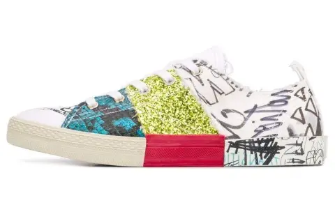 Maison Margiela Low top Stylish Skateboarding Shoes Men's Green Red White