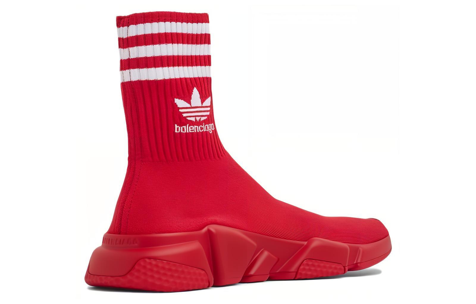 Женские кроссовки Balenciaga × adidas originals speed (красные) — фото 3