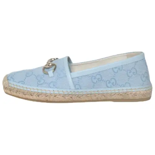 GUCCI Horsebit Espadrilles Women's Blue