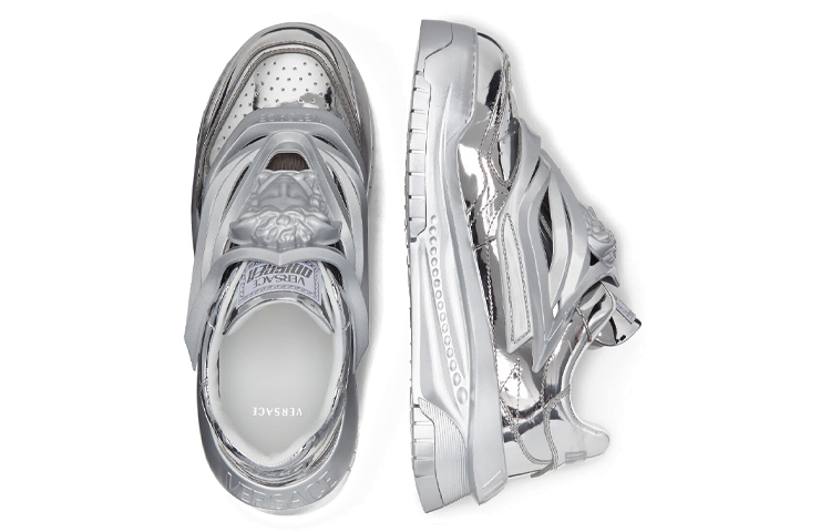 VERSACE Odissea Caged Rubber Medusa Sneaker 'Silver'