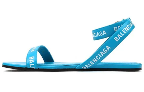 Balenciaga Leather Sandals 'Blue' Women's