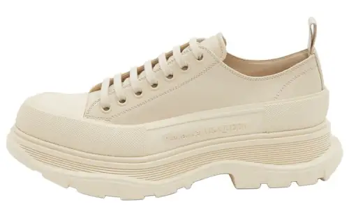 Alexander McQueen Tread Slick Low Lace Up Beige