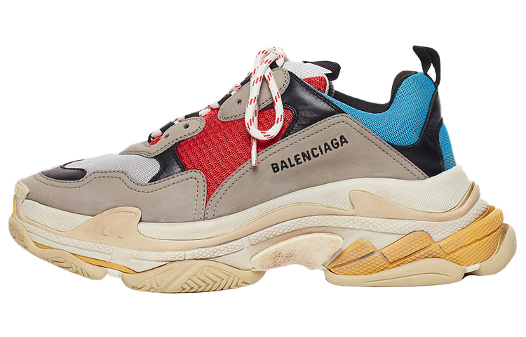 Женские кроссовки Balenciaga Triple S (сине-серые) — фото 1