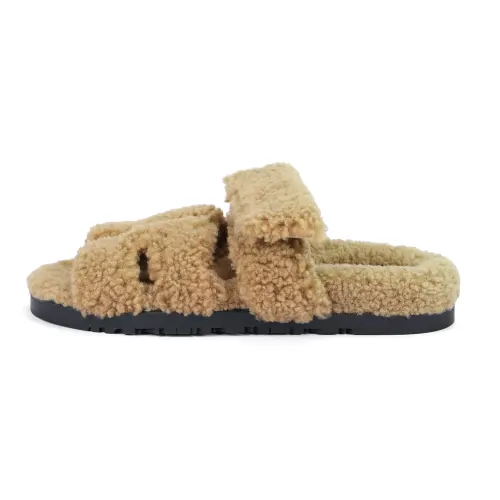 HERMES Chypre Slide Slippers Women's Brown