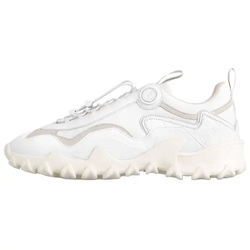 LOUIS VUITTON RUSH Cow Leather Abrasion Resistant Low top Casual Shoes Women's White