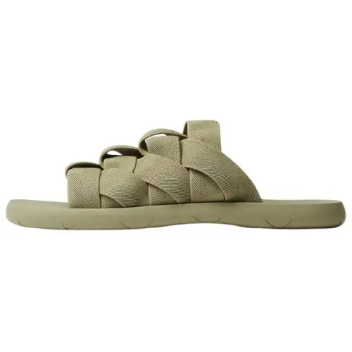 Bottega Veneta Plat Quiet Slide Slippers Men's Green