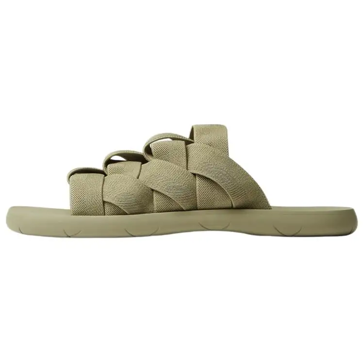 Bottega Veneta Plat Quiet Slide Slippers Men's Green