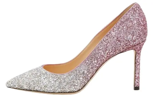 Jimmy Choo Romy Sequins Slim Heel High Heels 8.5cm Women's Gradient Pink