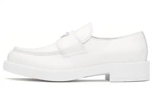 PRADA Chocolate Loafers Men's White