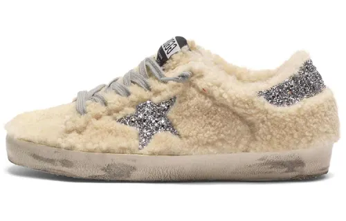 Golden Goose Super Star Stylish Skateboarding Shoes Women's Beige