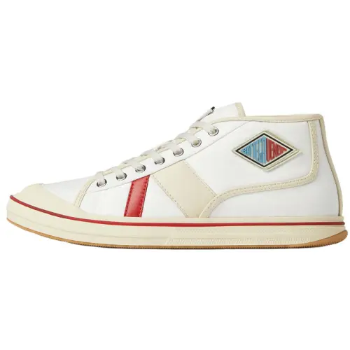 Bottega Veneta Eliot Mid top Canvas Shoes Women's White