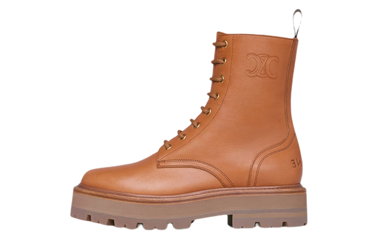 CELINE Bulky Ankle Boots Women's Brown