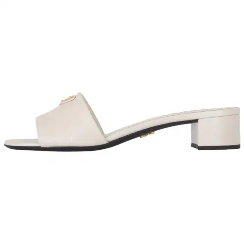PRADA Slide Slippers 3.5cm Women's Ecru