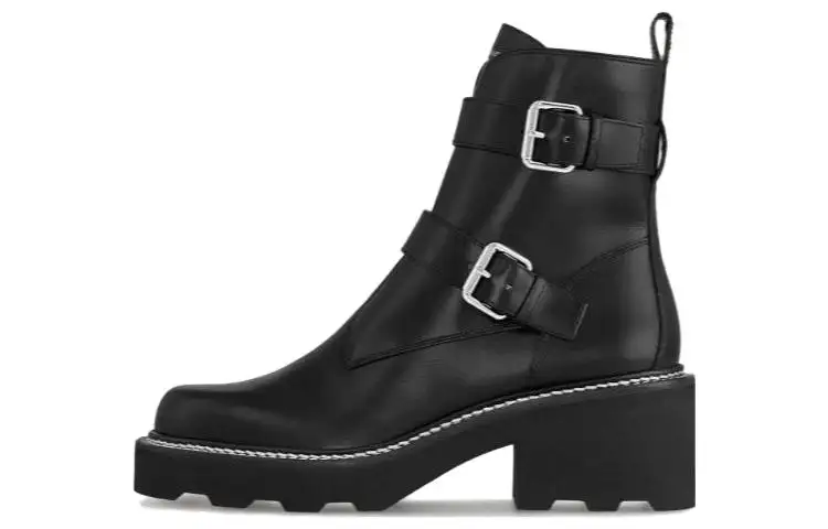 LOUIS VUITTON Beaubourg Ankle Boots 4cm Women's Black