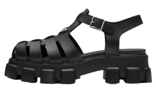 PRADA Monolith Stylish Sandal Men's Black