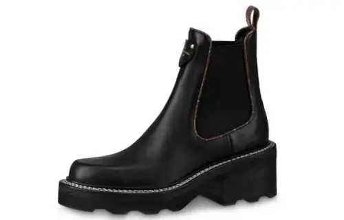 LOUIS VUITTON Lv Beaubourg Chlsea Boots 'Black Brown White' Women's