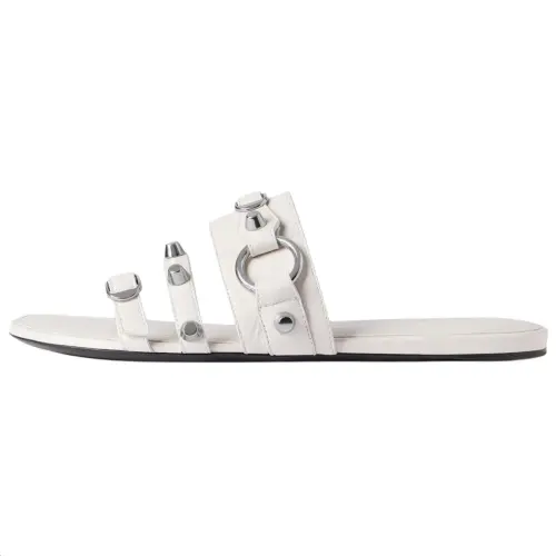 Balenciaga Stud Detailed Slip On Sandals Women's