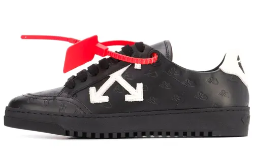 OFF WHITE Arrow Skateboard Shoes Women's Low Top Black