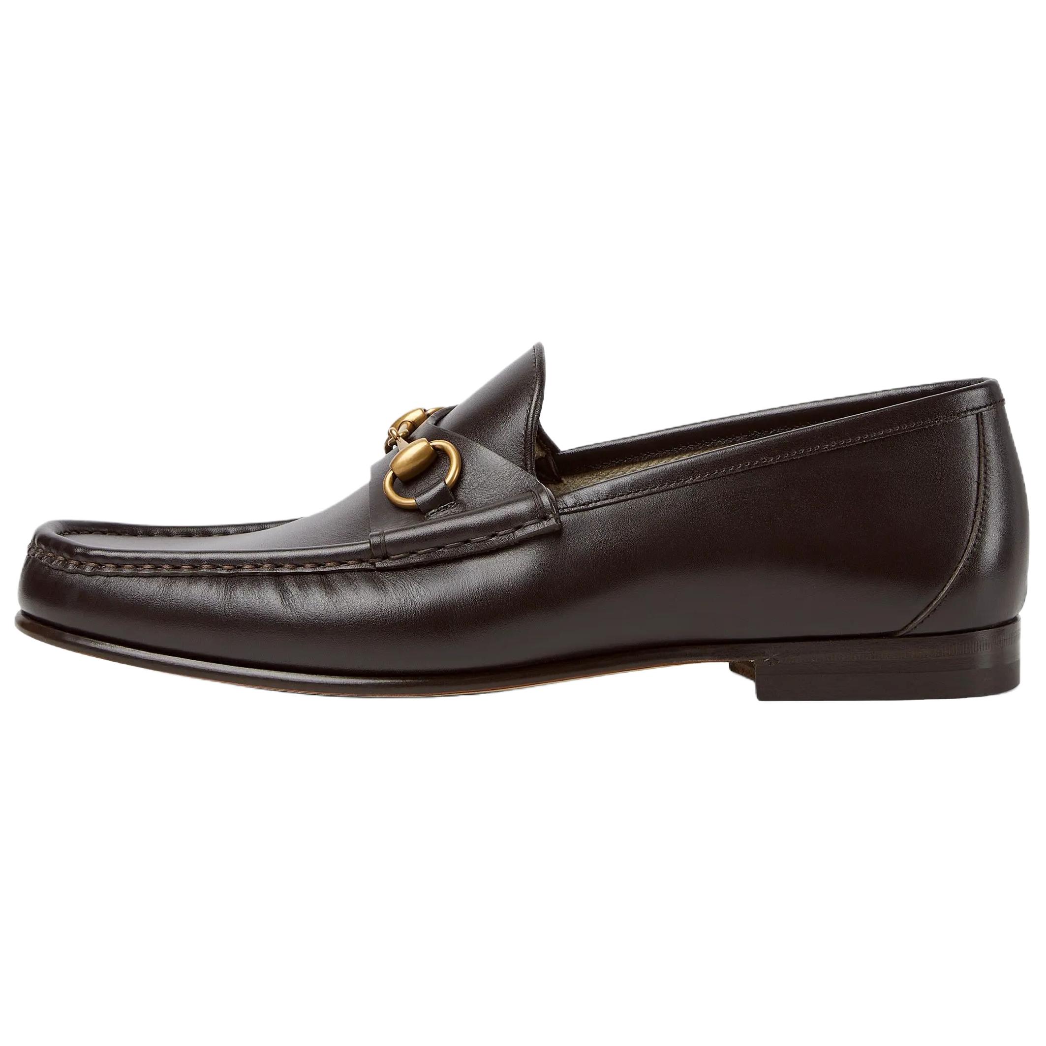Мужские лоферы Gucci (коричневые)