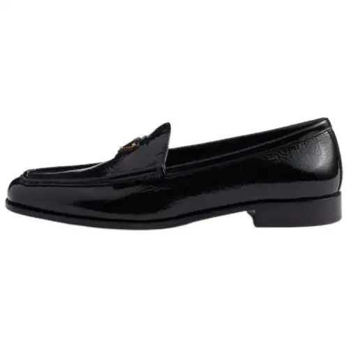 PRADA Mocassini Patent Leather Loafers Women's Black